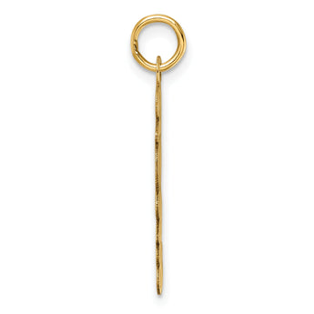 14K Polished and Satin Vertical 2023 Charm