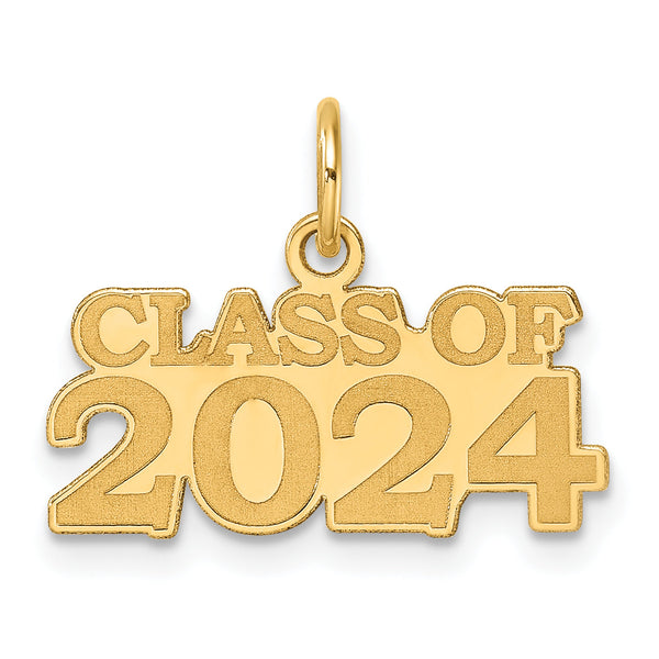 14k Polished CLASS OF 2024 Charm