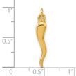 14k Polished Hollow Italian Horn Pendant