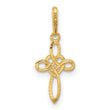 14k Polished Heart Celtic Cross Pendant