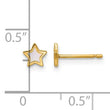 14K Polished Mother of Pearl Star Post Earrings - Birthstone Company