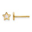 14K Polished Mother of Pearl Star Post Earrings - Birthstone Company