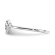 14K White Gold Aquamarine Birthstone Heart Ring - Birthstone Company