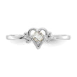14K White Gold Aquamarine Birthstone Heart Ring - Birthstone Company