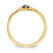 14K Amethyst Birthstone Heart Ring - Birthstone Company