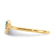 14K Blue Topaz Birthstone Heart Ring - Birthstone Company