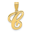 14KY Script Letter C Initial Pendant