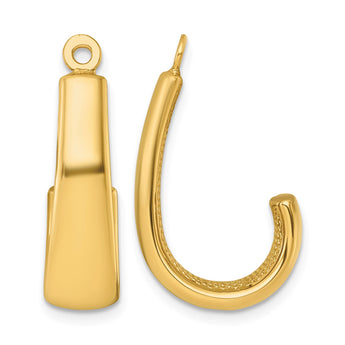14k J Hoop Earring Jackets - Birthstone Company