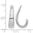 14k White Gold J Hoop Earring Jackets - Birthstone Company