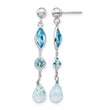 14K WG Blue Topaz Post Earrings - Birthstone Company