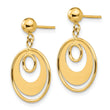 14k Circle Post Earrings