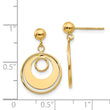 14k Circle Post Earrings