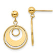 14k Circle Post Earrings