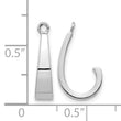 14k White Gold J Hoop Earrings Jackets - Birthstone Company