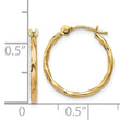 14k Twist Hoop Earrings