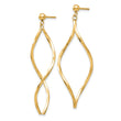 14k Twisted Post Dangle Earrings