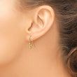 14k Fleur de lis Dangle Earrings