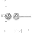 14K White Gold Small Fancy Ball Post Earrings - Birthstone Company
