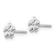 14k White Polished Flower Post Earrings - Birthstone Company