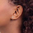 14k White Polished Flower Post Earrings - Birthstone Company