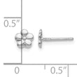 14k White Polished Flower Post Earrings - Birthstone Company