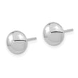 14k White Gold Polished Button Post Earrings - Birthstone Company