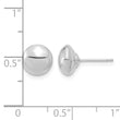 14k White Gold Polished Button Post Earrings - Birthstone Company