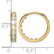 14K CZ Hinged Hoop Earrings - Birthstone Company