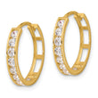 14K CZ Hinged Hoop Earrings - Birthstone Company