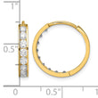 14K CZ Hinged Hoop Earrings - Birthstone Company