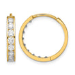 14K CZ Hinged Hoop Earrings - Birthstone Company