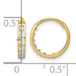 14K CZ Hinged Hoop Earrings - Birthstone Company