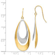 14K Two-tone Dangle Earrings