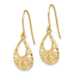 14K Diamond-cut Dangle Earrings