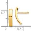 14k Curved Bar Post Earrings