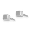 14K White Gold Square Stud Earrings - Birthstone Company