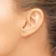 14K White Gold Square Stud Earrings - Birthstone Company