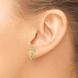 14K CZ Fern Ear Climber Earrings - Birthstone Company