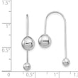 14K White Gold Bead w/Screw End Threader Earrings