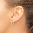14K Polished Hollow Greek Key Hoop Earrings
