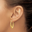 14k D/C Hoop Earring