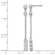 14K White Gold CZ  Chain Link Dangle Earrings - Birthstone Company