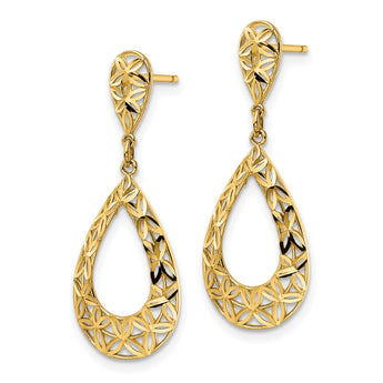 14k D/C Dangle Post Earrings - Birthstone Company