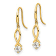 14k CZ Dangle Earrings - Birthstone Company