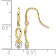 14k CZ Dangle Earrings - Birthstone Company