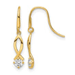 14k CZ Dangle Earrings - Birthstone Company