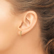 14K Polished Open Rectangle Dangle Post Earrings - Birthstone Company