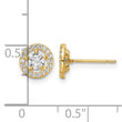 14k CZ Halo Stud Earrings - Birthstone Company