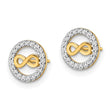 14k CZ Infinity Symbol Post Earrings - Birthstone Company