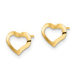 14K Polished Heart Post Earrings